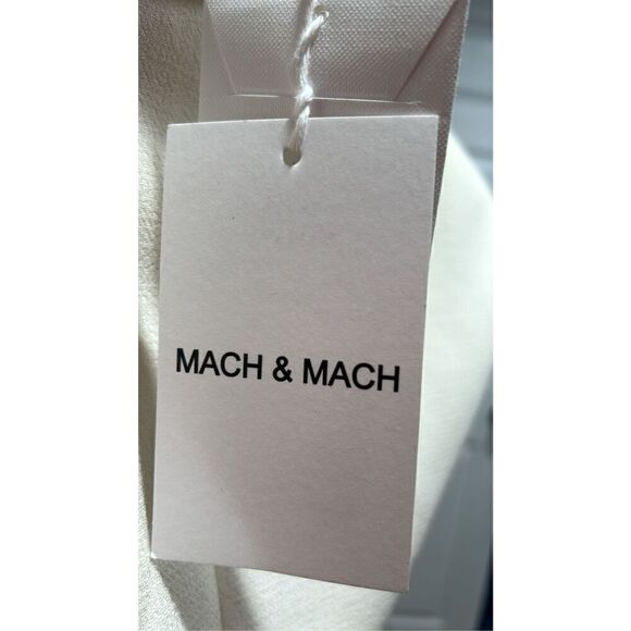 Mach & Mach Crystal Hearts Cropped Ivory Wool Blazer Size 8-10 (40) - Picture 12 of 12